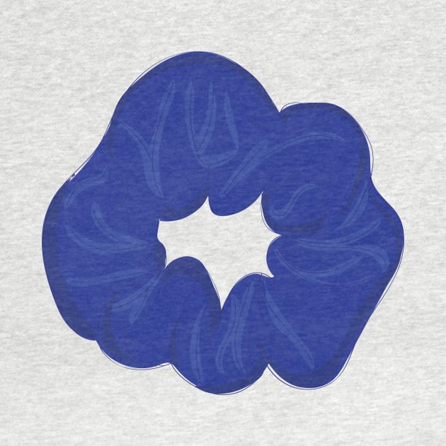 Royal blue Scrunchie by snowshade